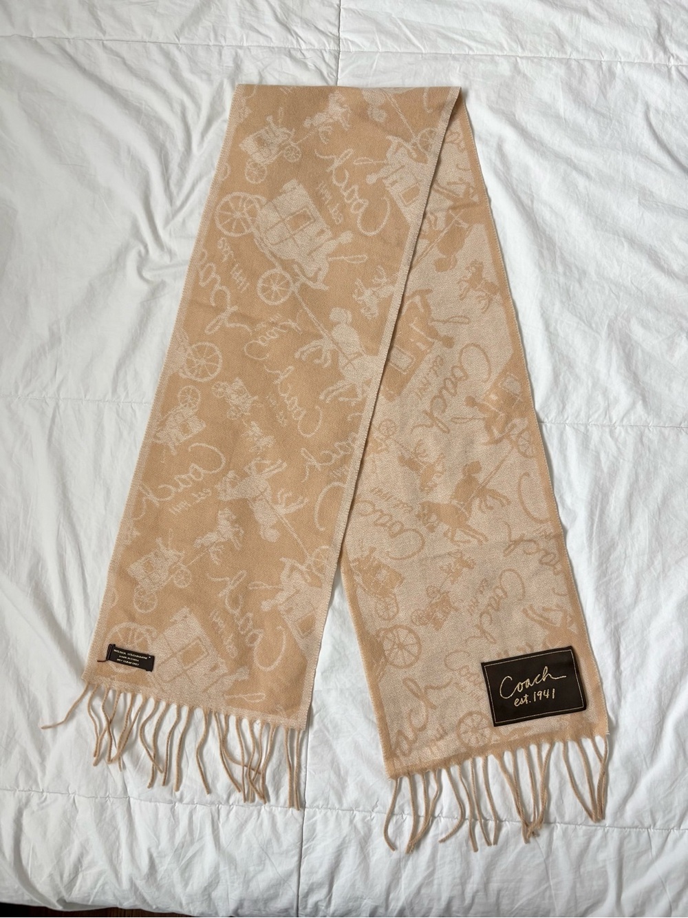 Coach wool/cashmere mix scarf